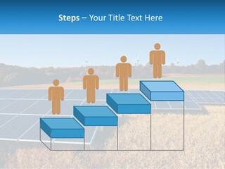A Group Of Solar Panels In A Field PowerPoint Template