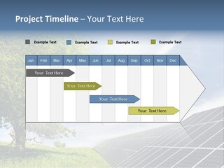 A Green Field With A Tree And A Solar Panel PowerPoint Template