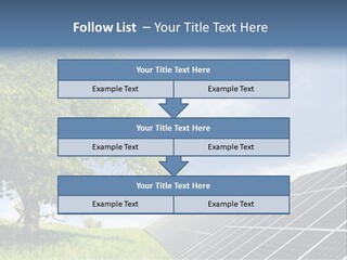 A Green Field With A Tree And A Solar Panel PowerPoint Template