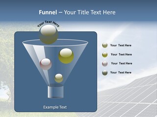 A Green Field With A Tree And A Solar Panel PowerPoint Template