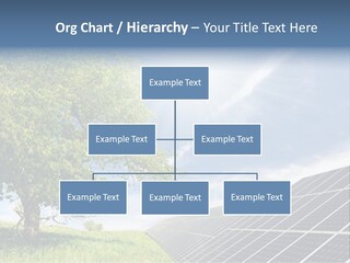 A Green Field With A Tree And A Solar Panel PowerPoint Template