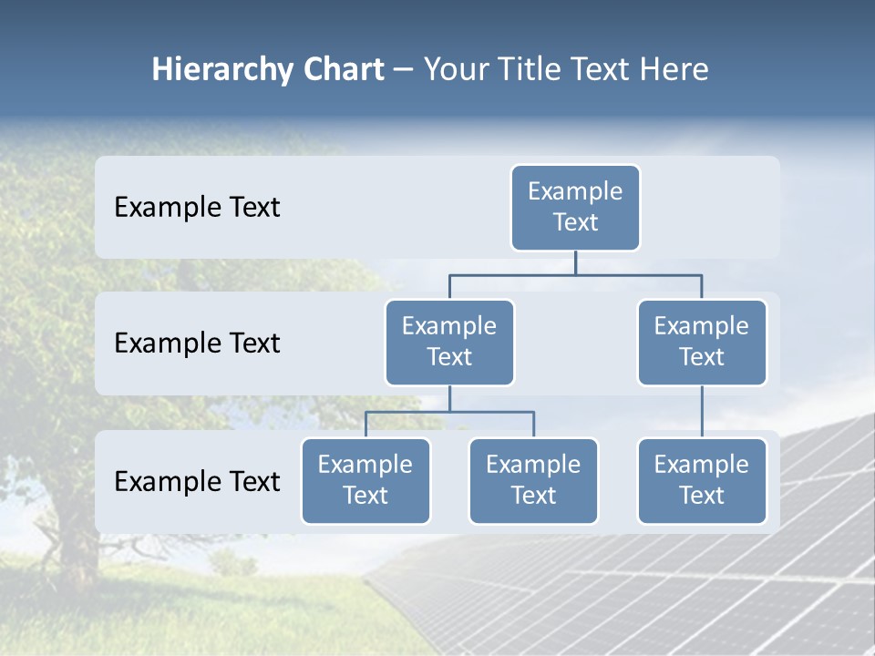 A Green Field With A Tree And A Solar Panel PowerPoint Template