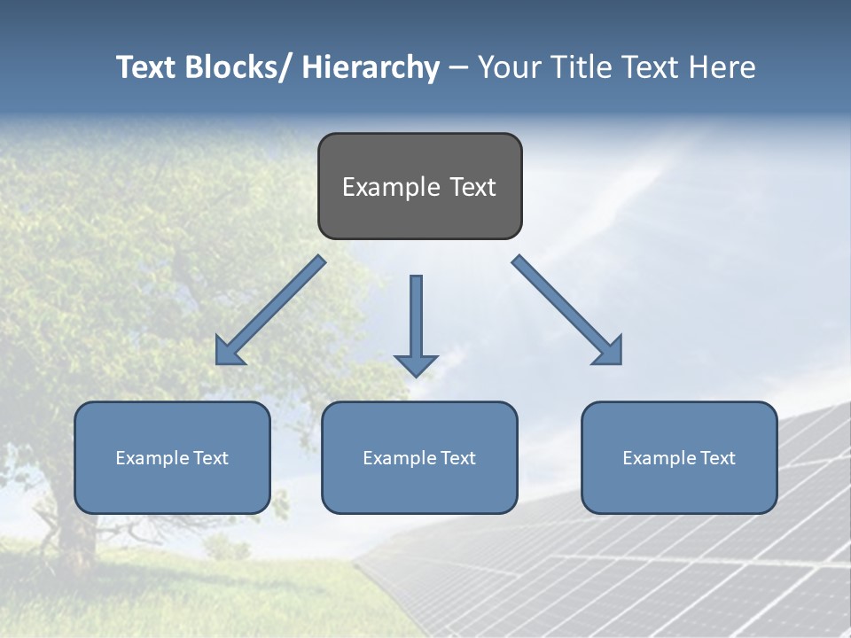 A Green Field With A Tree And A Solar Panel PowerPoint Template