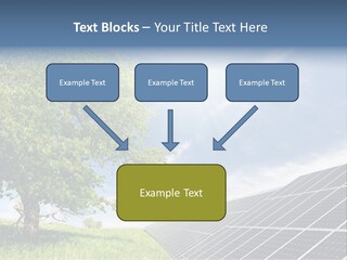 A Green Field With A Tree And A Solar Panel PowerPoint Template