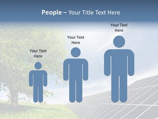 A Green Field With A Tree And A Solar Panel PowerPoint Template