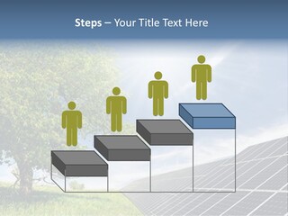 A Green Field With A Tree And A Solar Panel PowerPoint Template