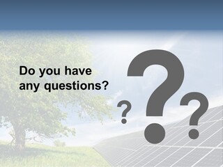A Green Field With A Tree And A Solar Panel PowerPoint Template