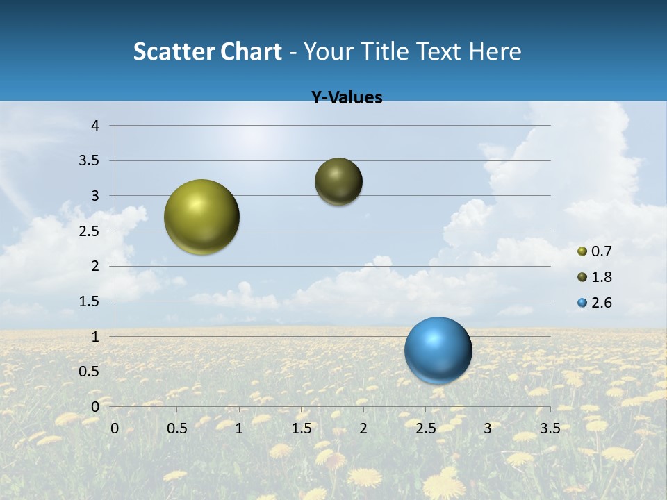 A Field Full Of Yellow Dandelions Under A Blue Sky PowerPoint Template