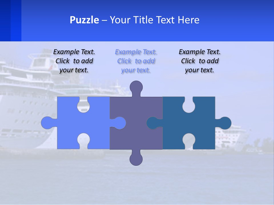 A Row Of Cruise Ships In The Water PowerPoint Template