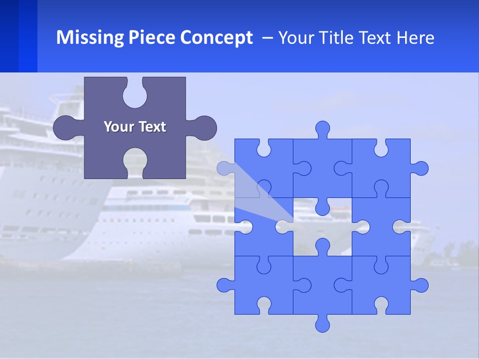 A Row Of Cruise Ships In The Water PowerPoint Template