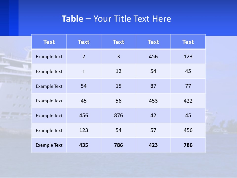 A Row Of Cruise Ships In The Water PowerPoint Template