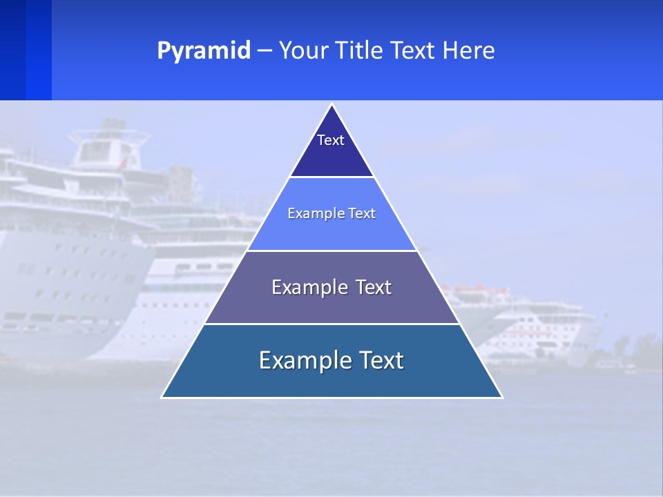 A Row Of Cruise Ships In The Water PowerPoint Template