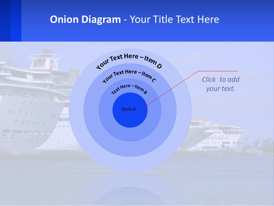 A Row Of Cruise Ships In The Water PowerPoint Template