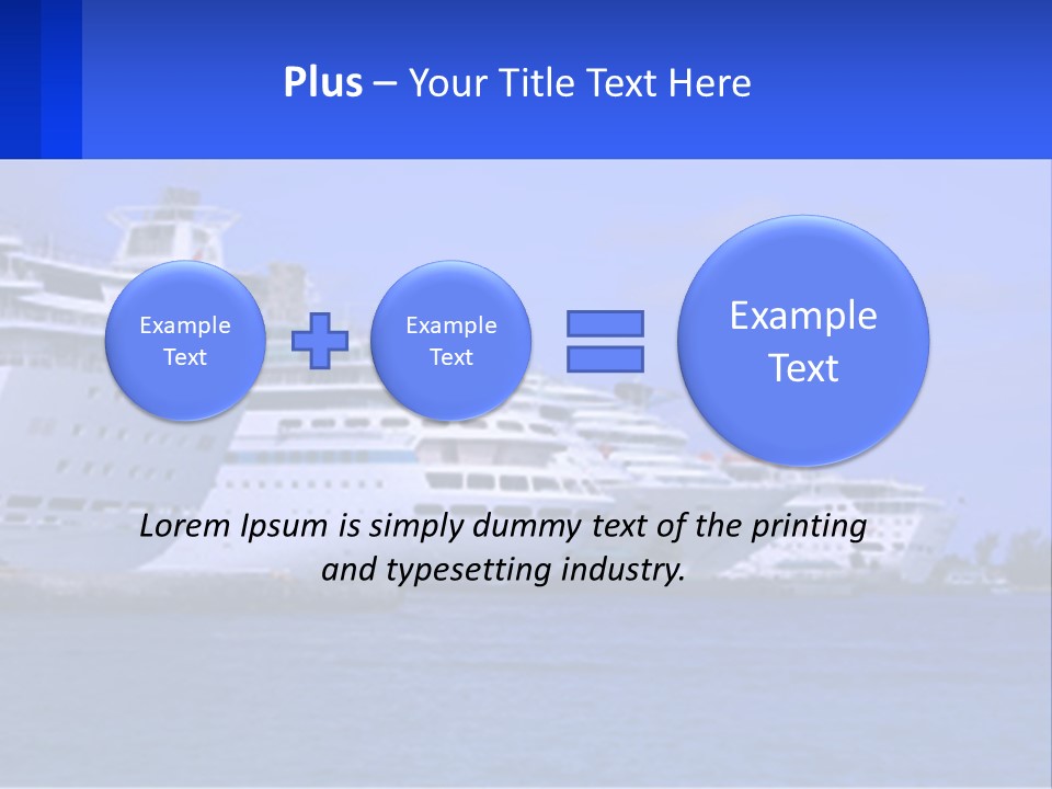 A Row Of Cruise Ships In The Water PowerPoint Template