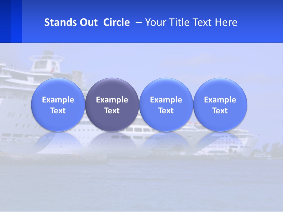 A Row Of Cruise Ships In The Water PowerPoint Template