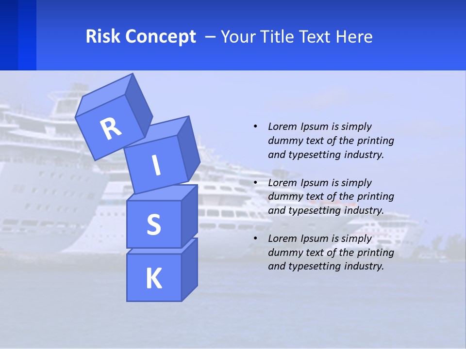 A Row Of Cruise Ships In The Water PowerPoint Template