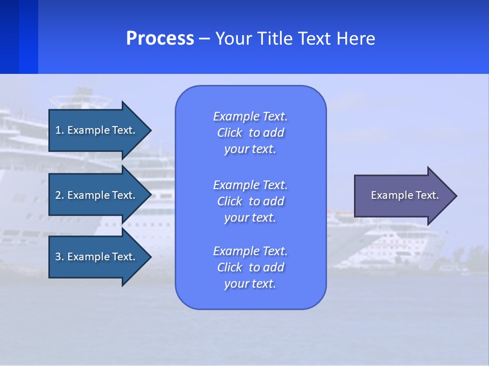 A Row Of Cruise Ships In The Water PowerPoint Template