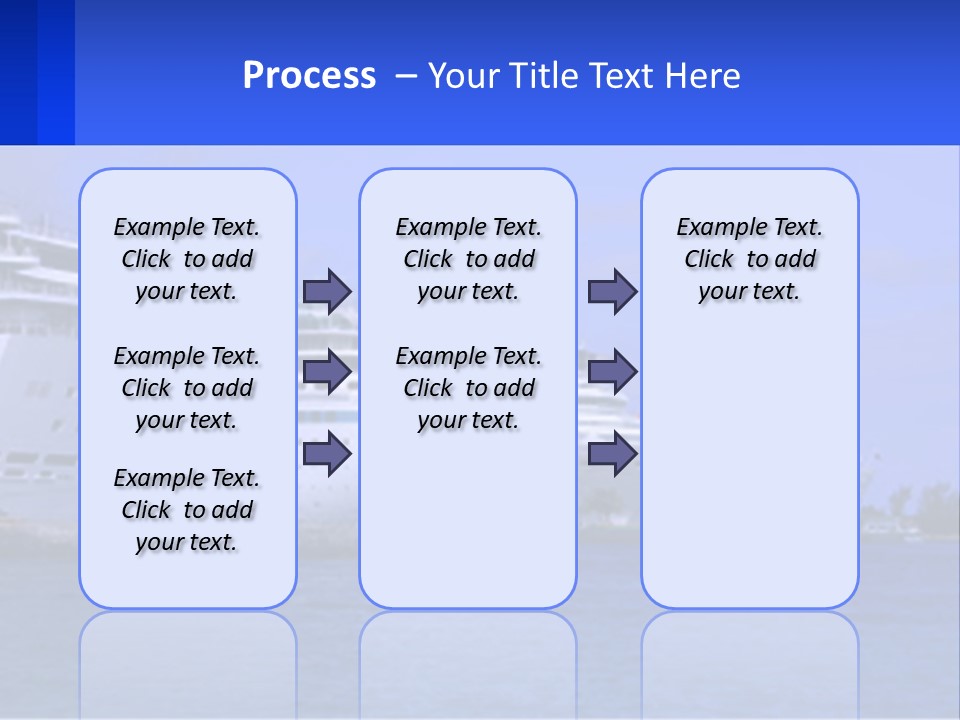 A Row Of Cruise Ships In The Water PowerPoint Template