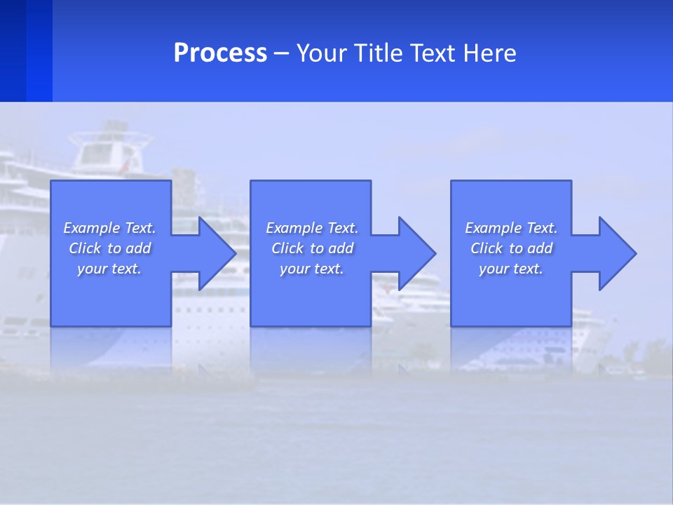 A Row Of Cruise Ships In The Water PowerPoint Template