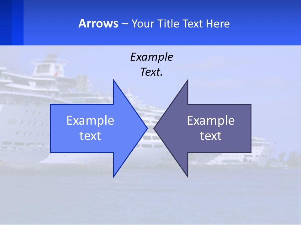 A Row Of Cruise Ships In The Water PowerPoint Template