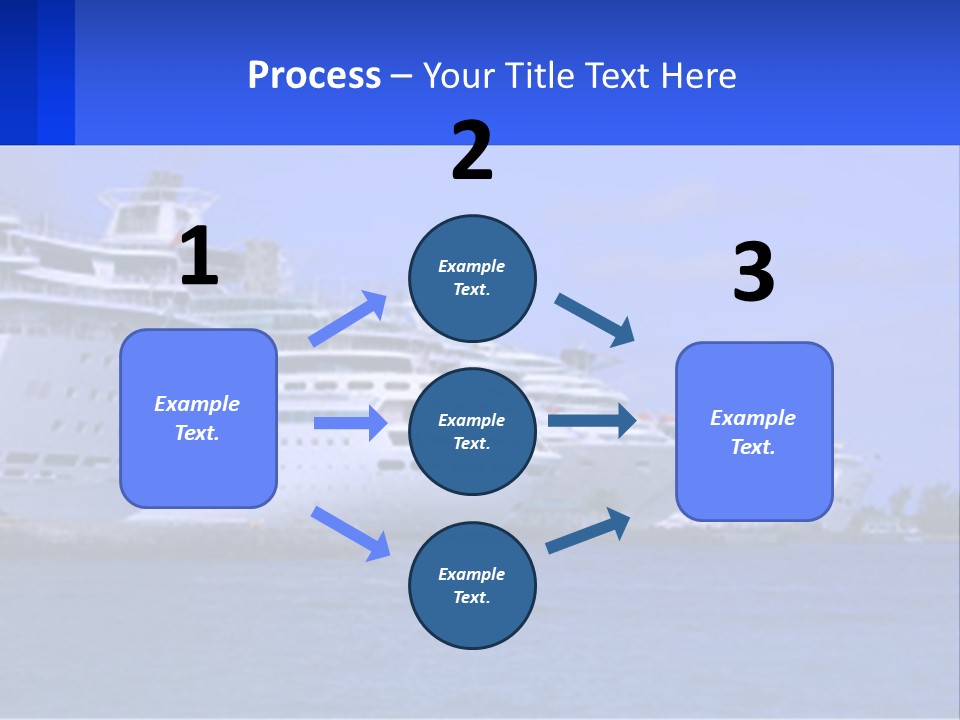 A Row Of Cruise Ships In The Water PowerPoint Template