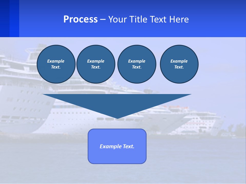 A Row Of Cruise Ships In The Water PowerPoint Template