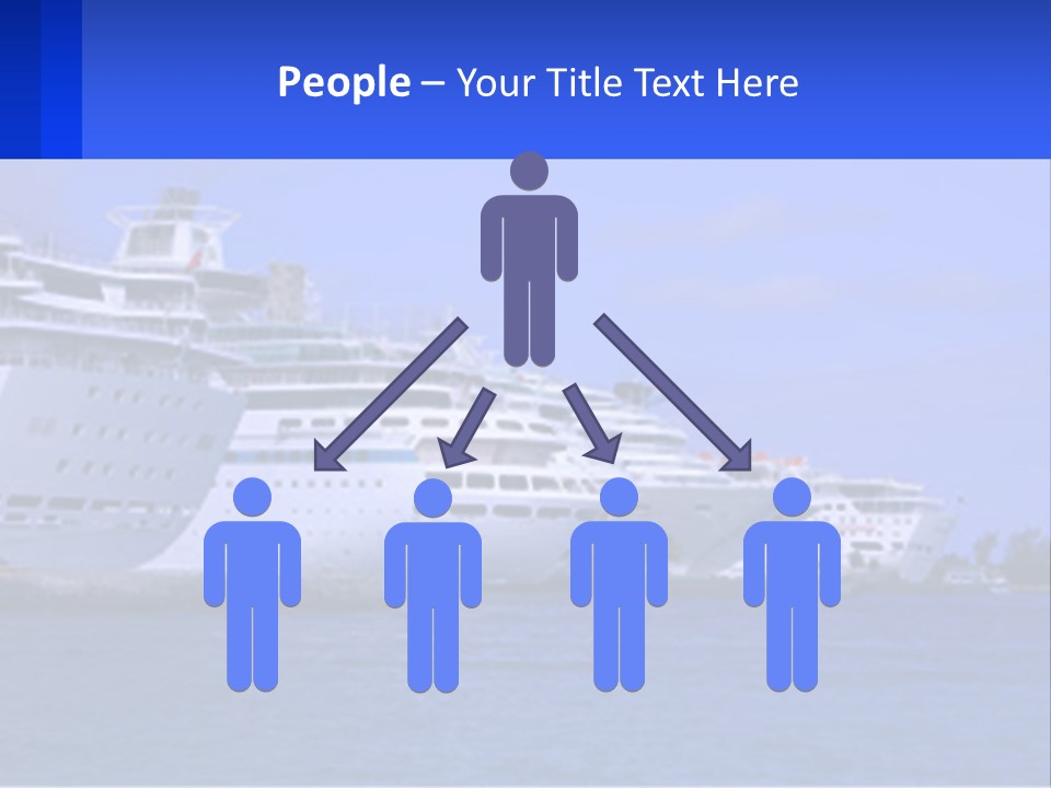 A Row Of Cruise Ships In The Water PowerPoint Template