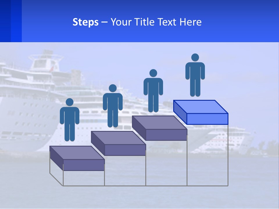 A Row Of Cruise Ships In The Water PowerPoint Template