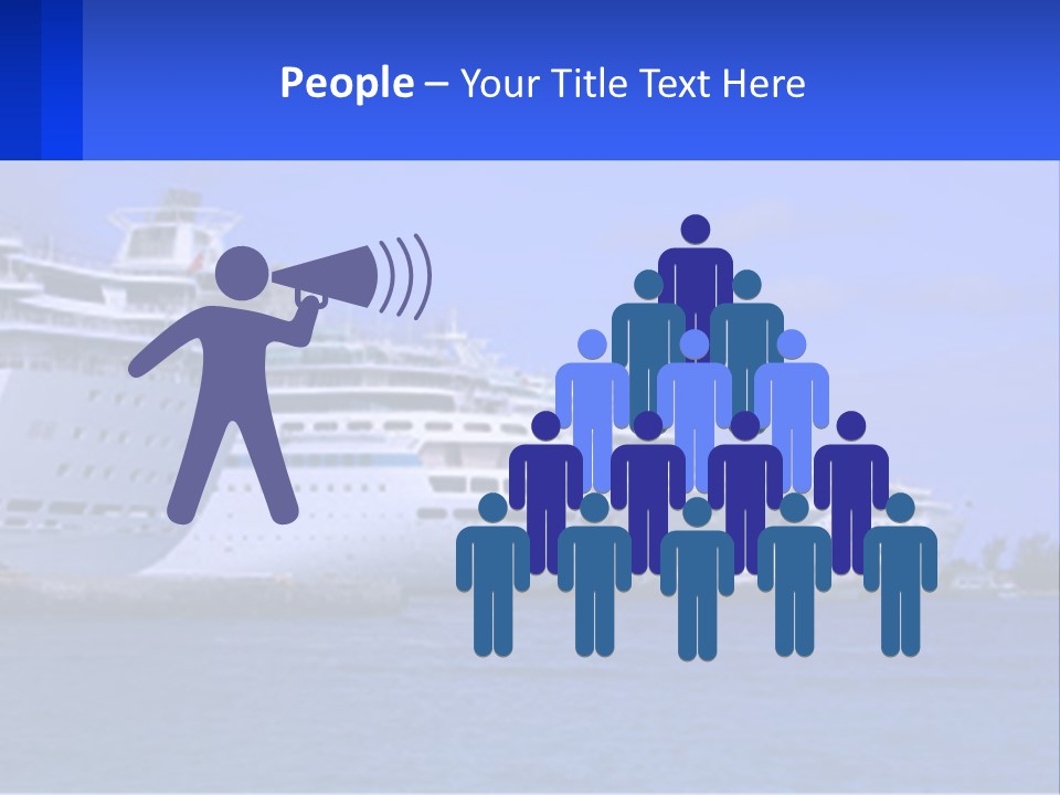 A Row Of Cruise Ships In The Water PowerPoint Template