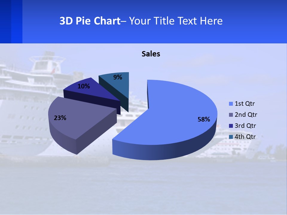 A Row Of Cruise Ships In The Water PowerPoint Template