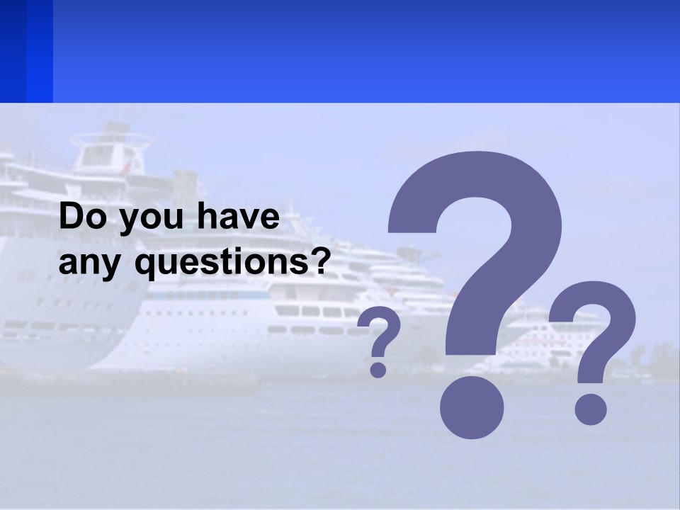 A Row Of Cruise Ships In The Water PowerPoint Template