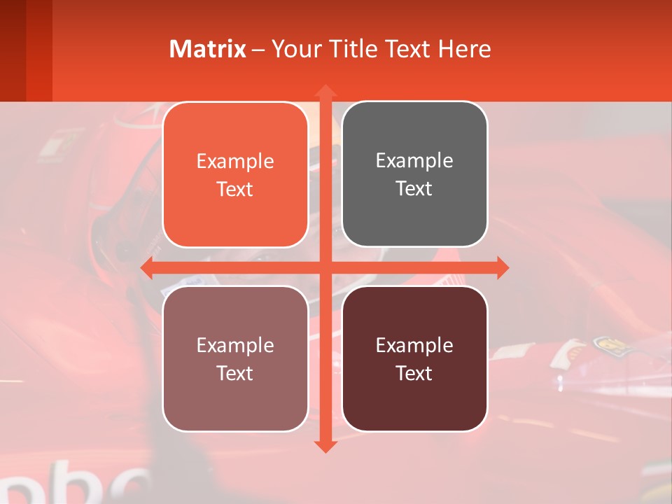 A Man In A Red Race Car With A Helmet On PowerPoint Template