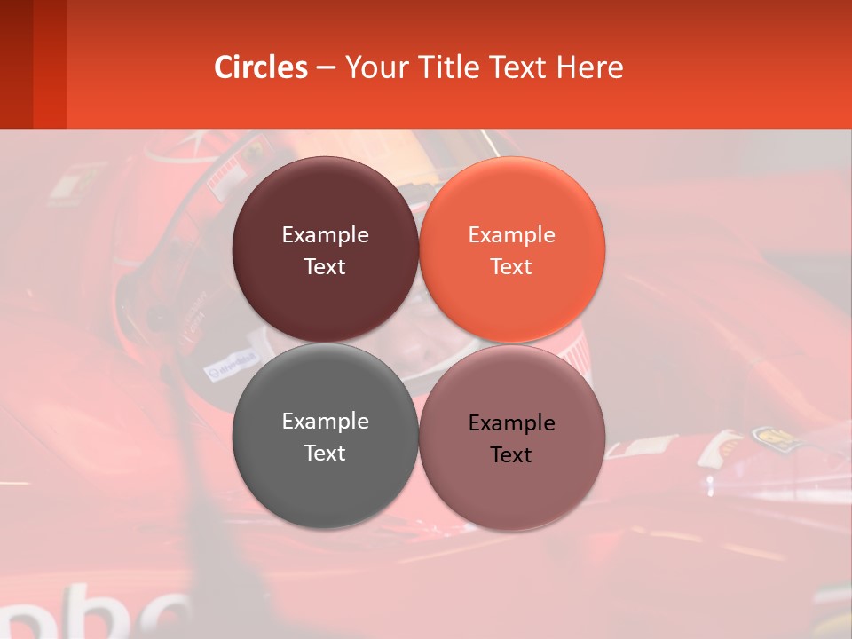 A Man In A Red Race Car With A Helmet On PowerPoint Template