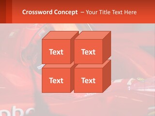 A Man In A Red Race Car With A Helmet On PowerPoint Template