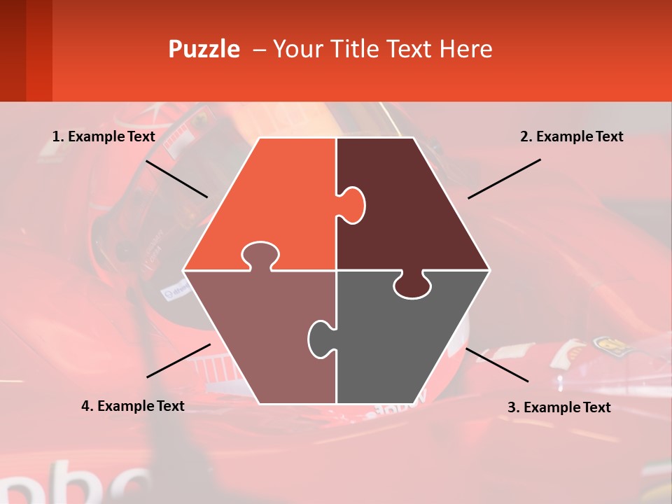 A Man In A Red Race Car With A Helmet On PowerPoint Template