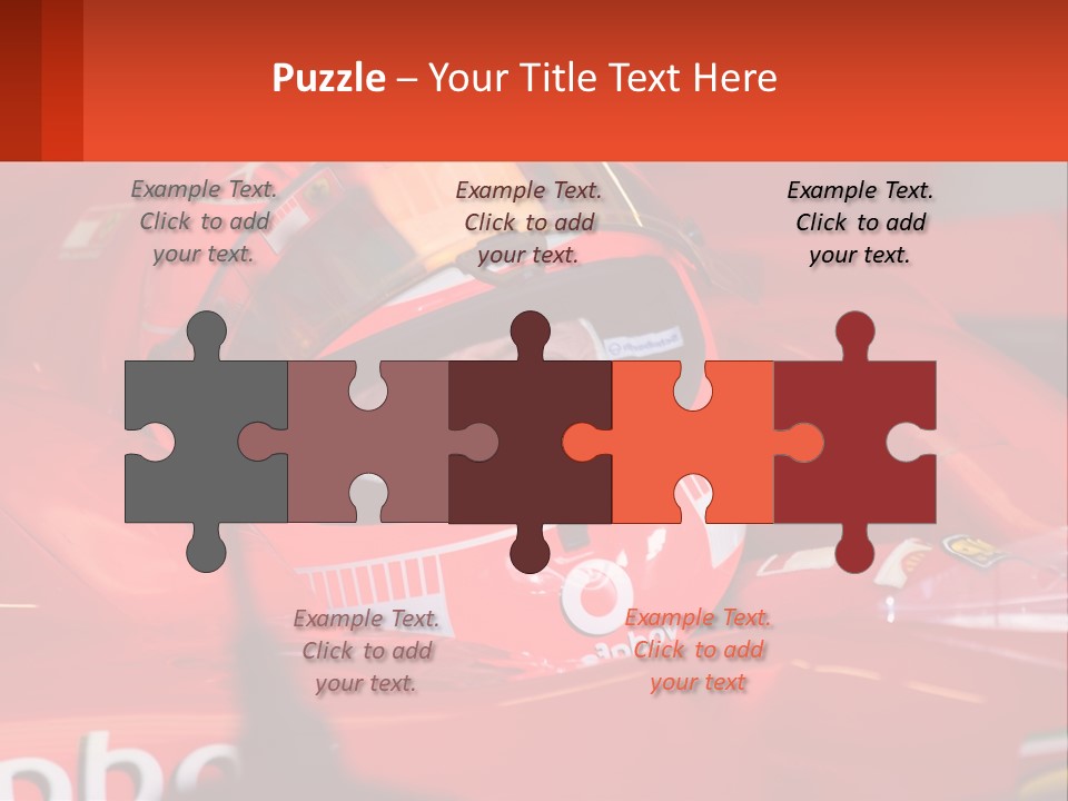 A Man In A Red Race Car With A Helmet On PowerPoint Template