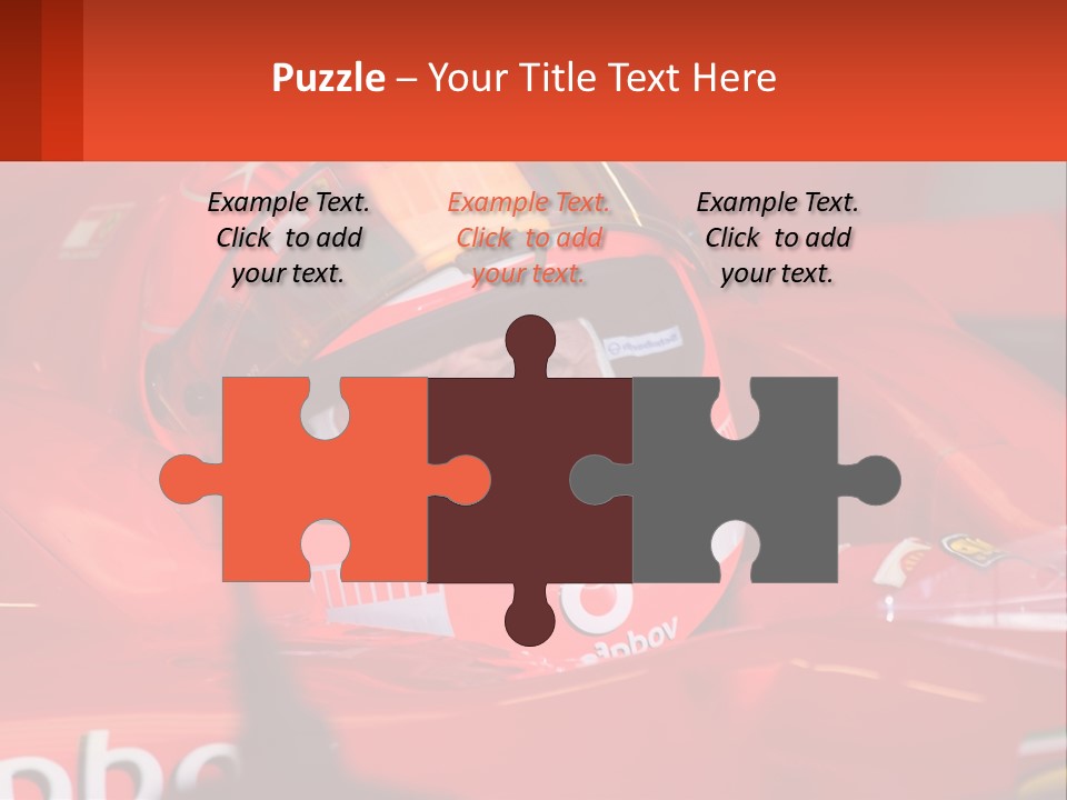 A Man In A Red Race Car With A Helmet On PowerPoint Template