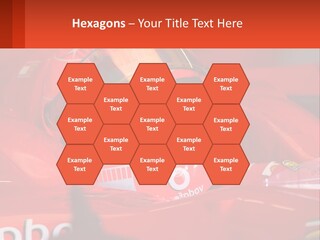 A Man In A Red Race Car With A Helmet On PowerPoint Template