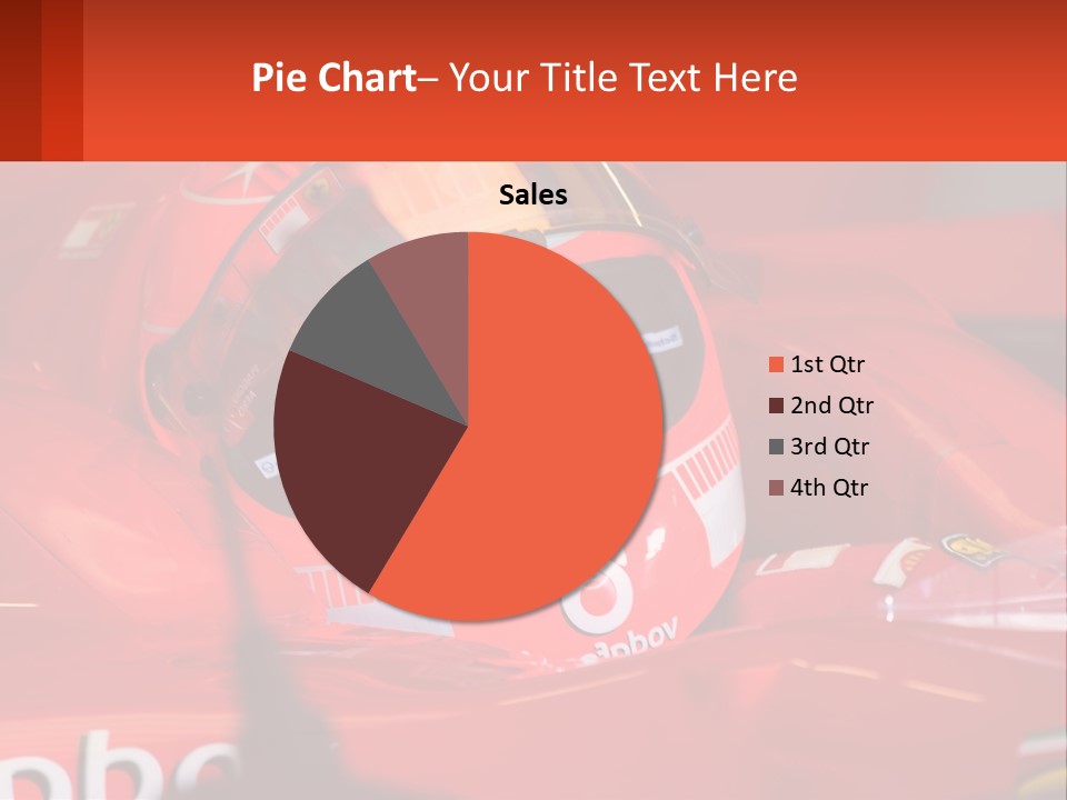 A Man In A Red Race Car With A Helmet On PowerPoint Template