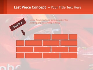 A Man In A Red Race Car With A Helmet On PowerPoint Template