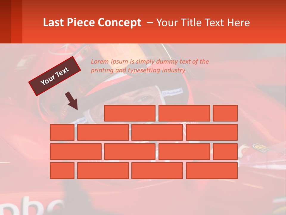 A Man In A Red Race Car With A Helmet On PowerPoint Template