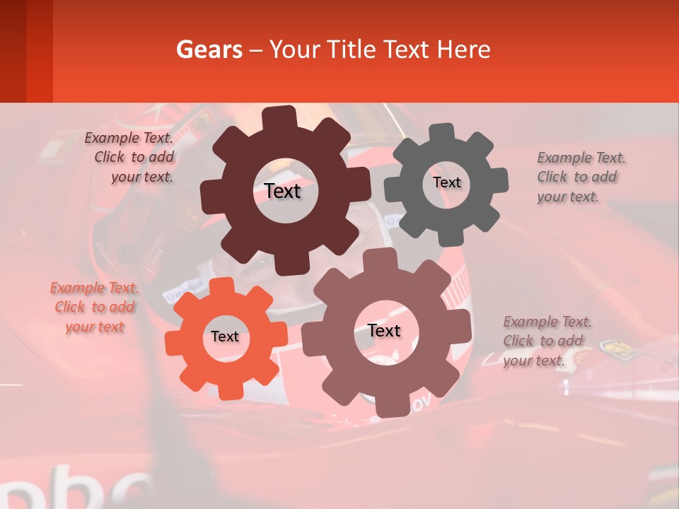 A Man In A Red Race Car With A Helmet On PowerPoint Template