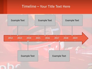 A Man In A Red Race Car With A Helmet On PowerPoint Template