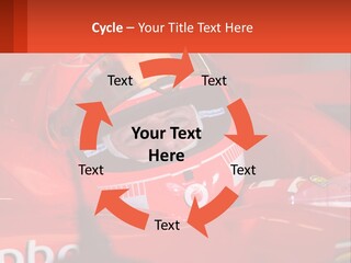 A Man In A Red Race Car With A Helmet On PowerPoint Template