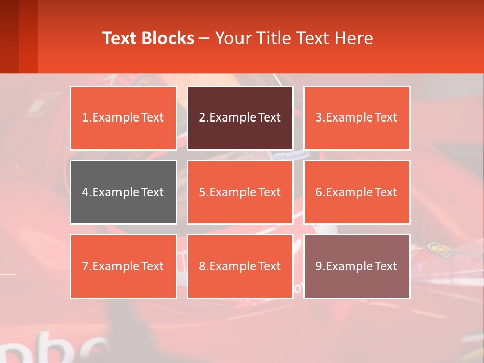 A Man In A Red Race Car With A Helmet On PowerPoint Template