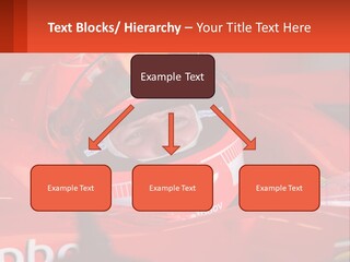 A Man In A Red Race Car With A Helmet On PowerPoint Template