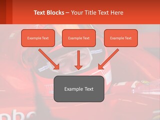 A Man In A Red Race Car With A Helmet On PowerPoint Template