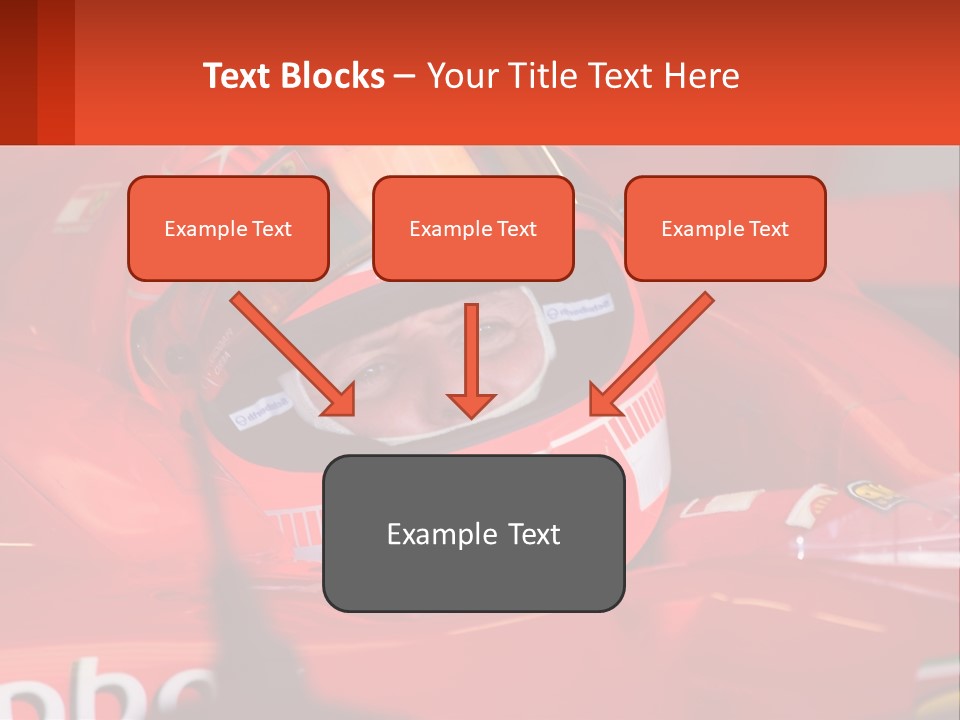 A Man In A Red Race Car With A Helmet On PowerPoint Template