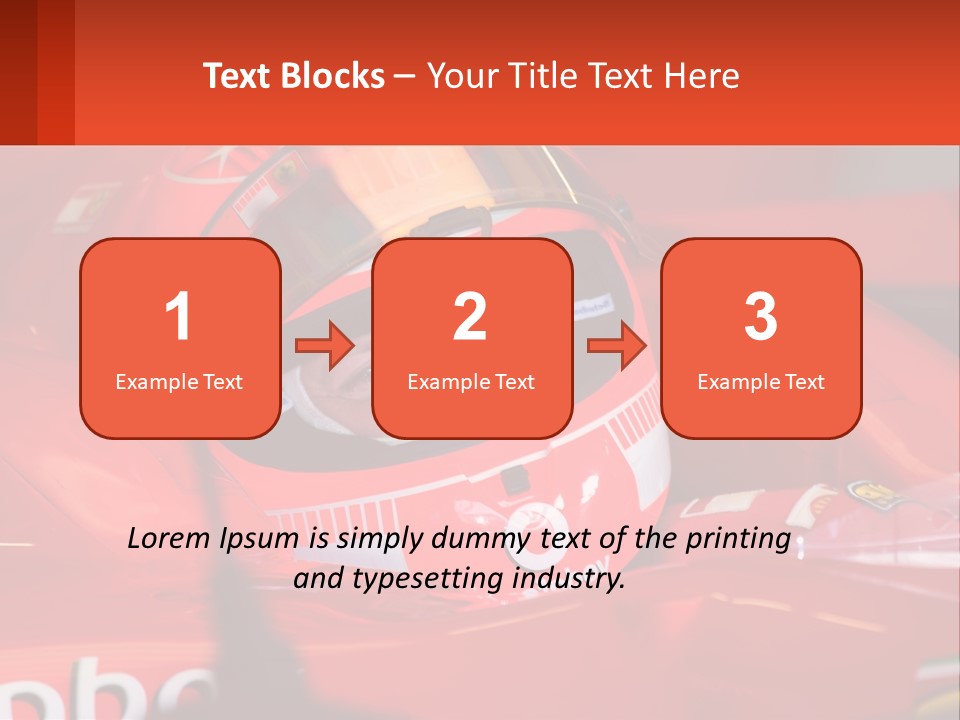 A Man In A Red Race Car With A Helmet On PowerPoint Template