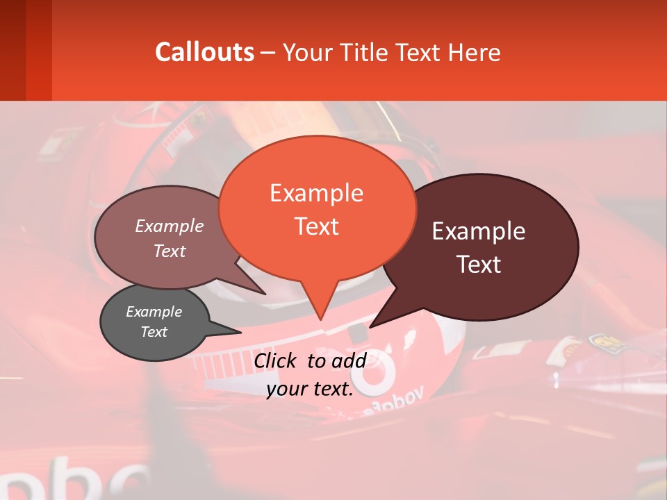 A Man In A Red Race Car With A Helmet On PowerPoint Template